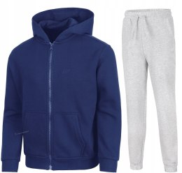 4F OCIEPLANY CHŁOPIĘCY DRES KOMPLET BLUZA ROZPINANA SPODNIE / rozm 158