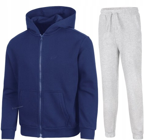 4F OCIEPLANY CHŁOPIĘCY DRES KOMPLET BLUZA ROZPINANA SPODNIE / rozm 158