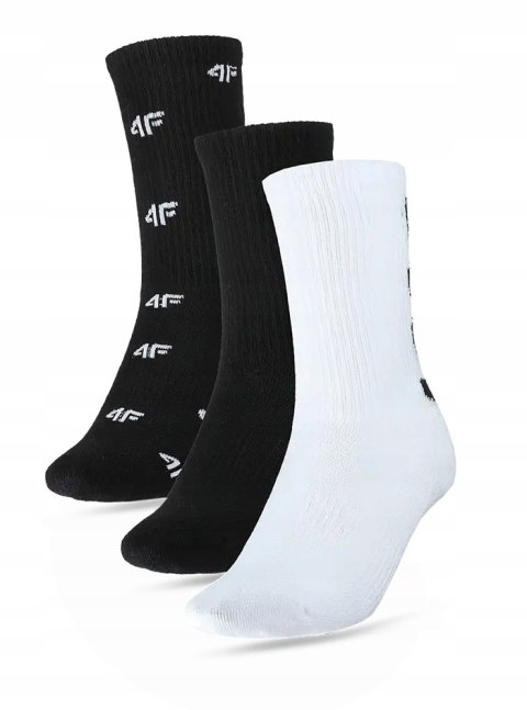 4F 3-PAK JUNIORSKIE SKARPETKI BAWEŁNA WYSOKIE / rozm 32-34
