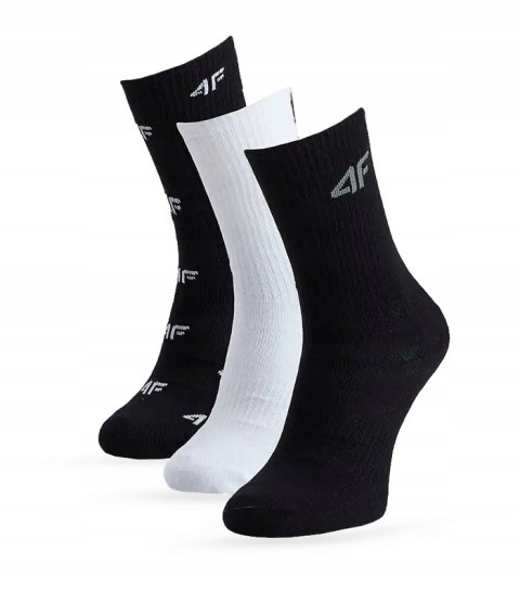 4F 3-PAK JUNIORSKIE SKARPETKI BAWEŁNA WYSOKIE / rozm 32-34