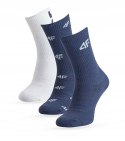 4F 3-PAK JUNIORSKIE SKARPETKI BAWEŁNA WYSOKIE / rozm 32-34