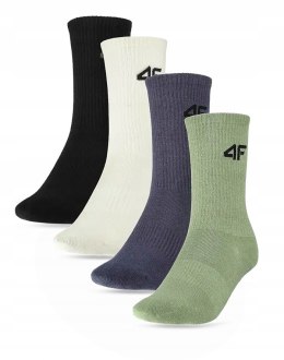 4F 4-PAK JUNIORSKIE SKARPETKI BAWEŁNA WYSOKIE / rozm 35-37