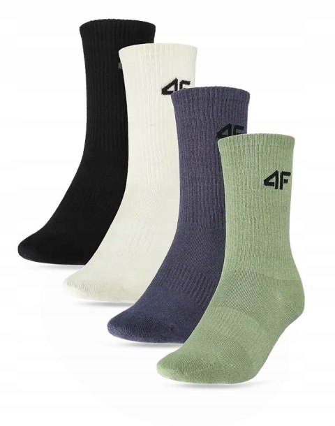 4F 4-PAK JUNIORSKIE SKARPETKI BAWEŁNA WYSOKIE / rozm 35-37