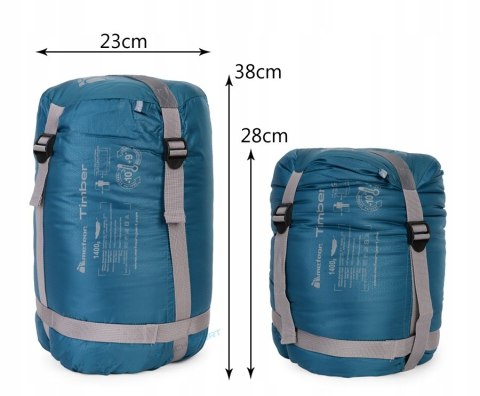 METEOR TIMBER | WYGODNY ŚPIWÓR DO -10st | BAWEŁNIANA PODSZEWKA | FLANELOWY