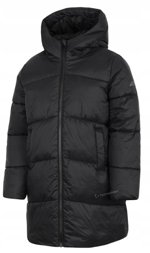 4F DZIEWCZĘCA ZIMOWA KURTKA PŁASZCZ PUCHOWA PIKOWANA Z KAPTUREM / rozm 128