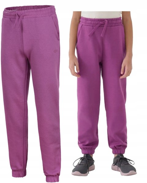 4F OCIEPLANE DZIEWCZĘCE SPODNIE DRESOWE DRESY BAWEŁNA JOGGERY / rozm 164