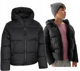 4F CHŁOPIĘCA ZIMOWA GRUBA KURTKA PUCHOWA PIKOWANA Z KAPTUREM / rozm 146