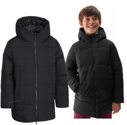 4F CHŁOPIĘCA ZIMOWA KURTKA PŁASZCZ PUCHOWA PIKOWANA Z KAPTUREM / rozm 134