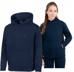 4F OCIEPLANA DZIEWCZĘCA JUNIORSKA BLUZA KANGURKA Z KAPTUREM / rozm 152