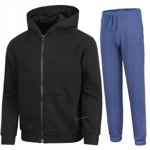 4F OCIEPLANY CHŁOPIĘCY DRES KOMPLET BLUZA ROZPINANA SPODNIE / rozm 140