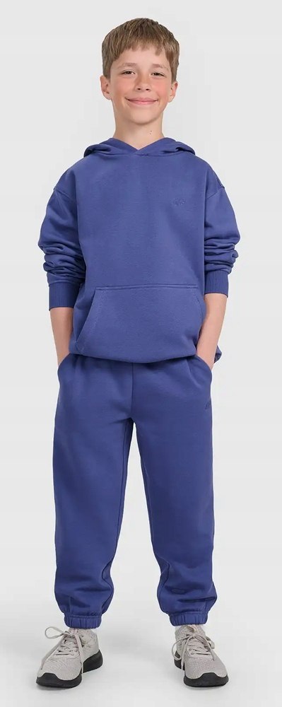 4F OCIEPLANY CHŁOPIĘCY DRES KOMPLET BLUZA KANGURKA SPODNIE / rozm 140