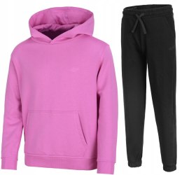 4F OCIEPLANY DZIEWCZĘCY DRES KOMPLET BLUZA SPODNIE / rozm 134