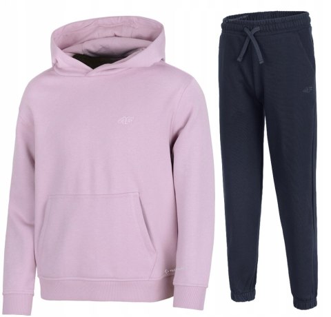 4F OCIEPLANY DZIEWCZĘCY DRES KOMPLET BLUZA SPODNIE / rozm 140