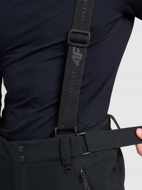 4F MĘSKIE SOFTSHELLOWE SPODNIE NARCIARSKIE Z SZELKAMI MEMBRANA 10000 r. L