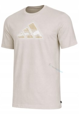 ADIDAS WYGODNA KOSZULKA MĘSKA T-SHIRT 100% BAWEŁNA BEŻOWA / roz. 4XL