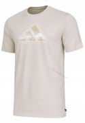 ADIDAS WYGODNA KOSZULKA MĘSKA T-SHIRT 100% BAWEŁNA BEŻOWA / roz. XXL