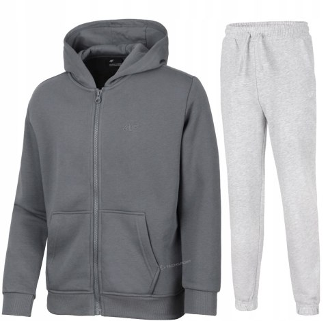 4F OCIEPLANY CHŁOPIĘCY DRES KOMPLET BLUZA ROZPINANA SPODNIE / rozm 152
