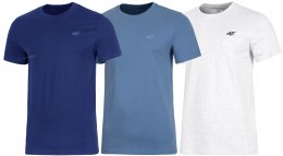 4F ZESTAW 3szt. 3-PAK MĘSKA KOSZULKA T-SHIRT 100% BAWEŁNA / rozm XXL