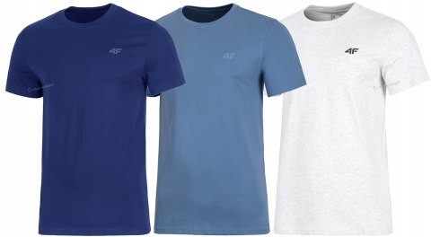 4F ZESTAW 3szt. 3-PAK MĘSKA KOSZULKA T-SHIRT 100% BAWEŁNA / rozm XXL