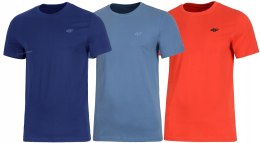 4F ZESTAW 3szt. 3-PAK MĘSKA KOSZULKA T-SHIRT 100% BAWEŁNA / rozm XXL