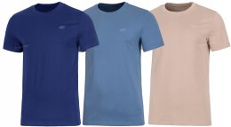 4F ZESTAW 3szt. 3-PAK MĘSKA KOSZULKA T-SHIRT 100% BAWEŁNA / rozm XXL
