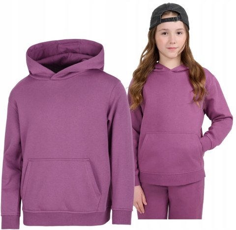 4F OCIEPLANA DZIEWCZĘCA JUNIORSKA BLUZA KANGURKA Z KAPTUREM / rozm 164