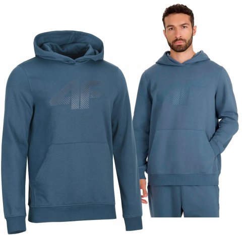 4F OCIEPLANA MĘSKA BLUZA DRESOWA Z KAPTUREM KANGURKA / rozm XL