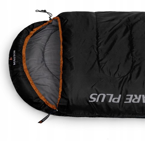 ZESTAW ŚPIWORÓW BERGSON SQUARE PLUS 200 ZX | ZAMEK PRAWY + LEWY | CZARNY