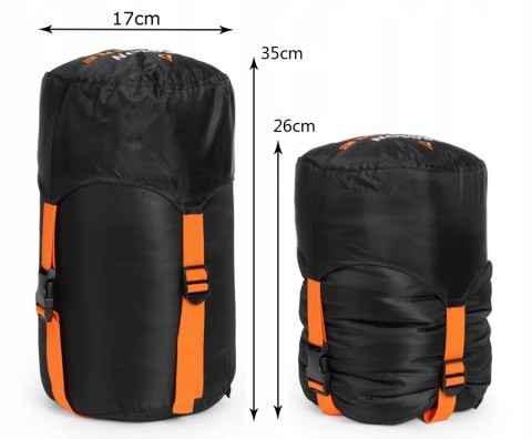 ZESTAW ŚPIWORÓW BERGSON SQUARE PLUS 200 ZX | ZAMEK PRAWY + LEWY | CZARNY