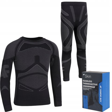 4F DZICIĘCA JUNIORSKA BEZSZWOWA BIELIZNA TERMOAKTYWNA / rozm 140/146