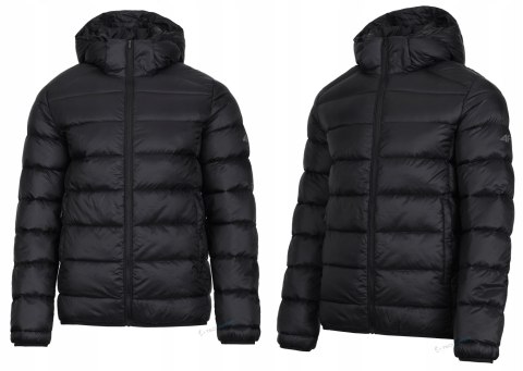 4F MĘSKA KURTKA ZIMOWA PUCHOWA Z KAPTUREM | NATURALNE WYPEŁNIENIE | S