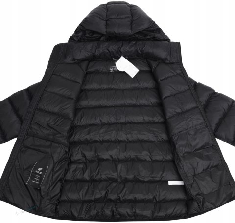 4F MĘSKA KURTKA ZIMOWA Z NATURALNYM WYPEŁNIENIEM | ODPINANY KAPTUR | S