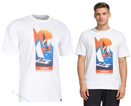 ADIDAS KOSZULKA MĘSKA T-SHIRT 100% BAWEŁNA Z GRAFIKĄ WAKACYJNA / roz. XL