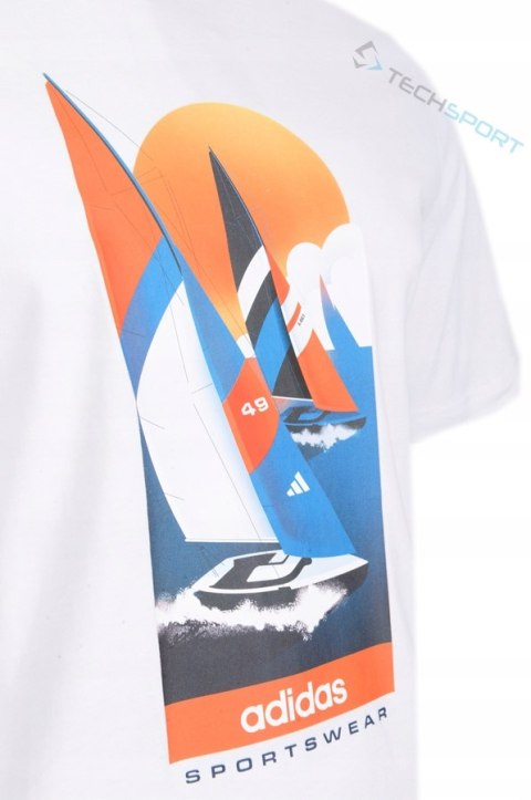 ADIDAS KOSZULKA MĘSKA T-SHIRT 100% BAWEŁNA Z GRAFIKĄ WAKACYJNA / roz. XXL