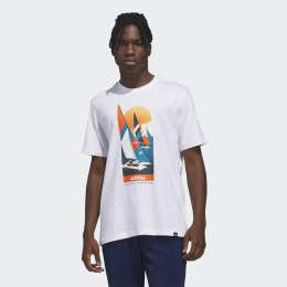 ADIDAS WYGODNA KOSZULKA MĘSKA T-SHIRT 100% BAWEŁNA GRAFIKA WAKACYJNA / 4XL