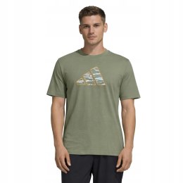 ADIDAS WYGODNA KOSZULKA MĘSKA T-SHIRT 100% BAWEŁNA OLIWKOWA / roz. 4XL