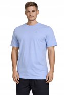 ADIDAS WYGODNA KOSZULKA MĘSKA T-SHIRT Z HAFTEM 100% BAWEŁNA BŁĘKITNA / XXL
