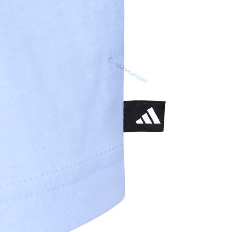 ADIDAS WYGODNA KOSZULKA MĘSKA T-SHIRT Z HAFTEM 100% BAWEŁNA BŁĘKITNA / XXL