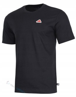 ADIDAS WYGODNA KOSZULKA MĘSKA T-SHIRT Z HAFTEM 100% BAWEŁNA CZARNA / M
