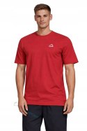 ADIDAS WYGODNA KOSZULKA MĘSKA T-SHIRT Z HAFTEM 100% BAWEŁNA CZERWONA / 4XL