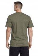 ADIDAS WYGODNA KOSZULKA MĘSKA T-SHIRT Z HAFTEM 100% BAWEŁNA OLIWKOWA / XXL