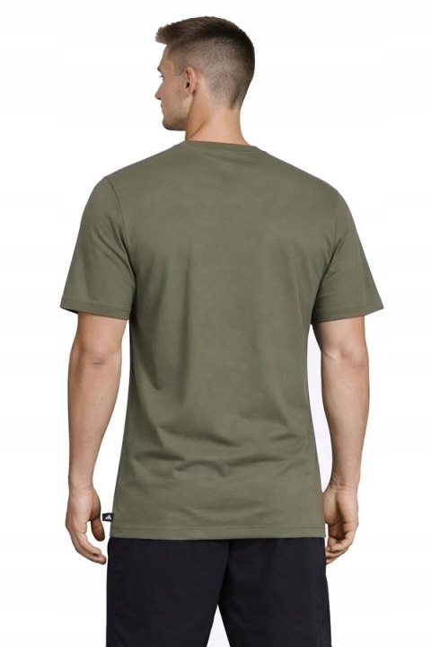 ADIDAS WYGODNA KOSZULKA MĘSKA T-SHIRT Z HAFTEM 100% BAWEŁNA OLIWKOWA / XXL