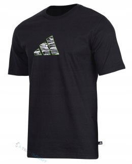 ADIDAS WYGODNA MĘSKA KOSZULKA T-SHIRT 100% BAWEŁNA DUŻE LOGO CZARNA / XXL