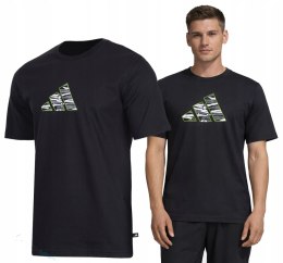 ADIDAS WYGODNA MĘSKA KOSZULKA T-SHIRT 100% BAWEŁNA DUŻE LOGO CZARNA / M