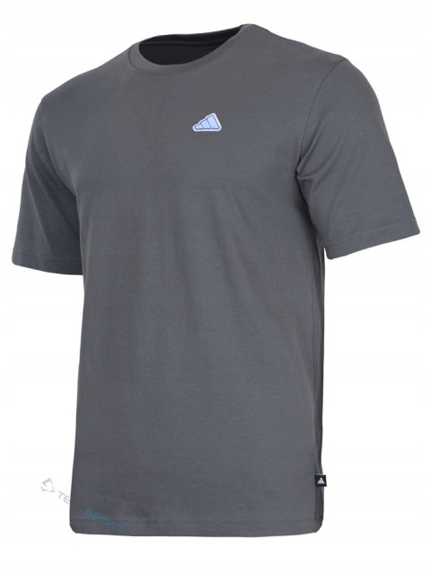 WYGODNA MĘSKA KOSZULKA TRENINGOWA ADIDAS 100% BAWEŁNA SZARA / roz. 4XL