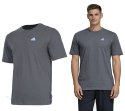 WYGODNA MĘSKA KOSZULKA TRENINGOWA ADIDAS 100% BAWEŁNA SZARA / roz. L