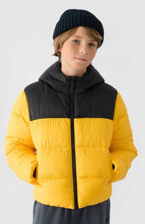 4F CHŁOPIĘCA KURTKA PUCHOWA PIKOWANA Z KAPTUREM / rozm 158