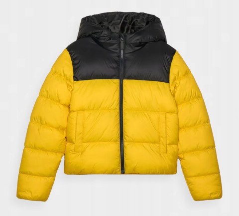 4F CHŁOPIĘCA KURTKA PUCHOWA PIKOWANA Z KAPTUREM / rozm 158