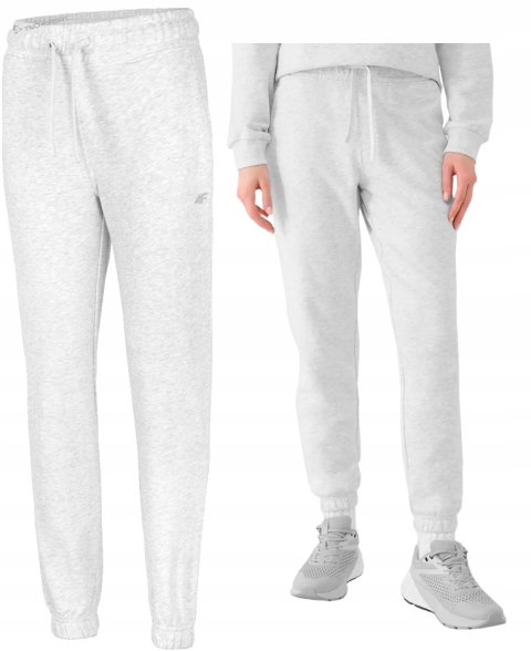 4F DAMSKIE SPODNIE DRESOWE BAWEŁNA JOGGERY / rozm S