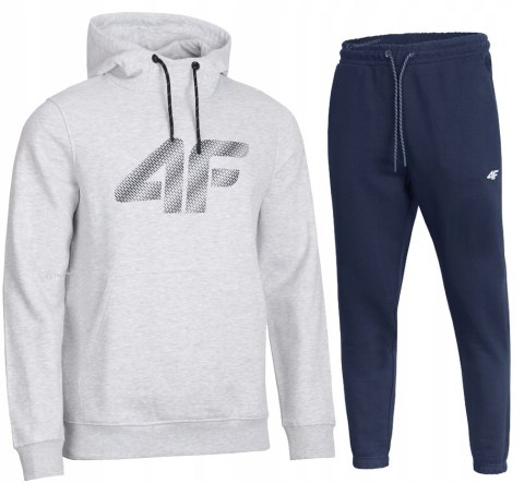 4F MĘSKI DRES BAWEŁNA KOMPLET BLUZA KANGURKA SPODNIE / rozm XXXXL 4XL